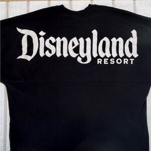 Disney Resort Unisex Spirit Jersey Crew Neck Long Sleeves Black/White Size XXL